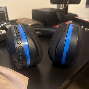 Wireless Over-Ear Headphones - Black and Blue